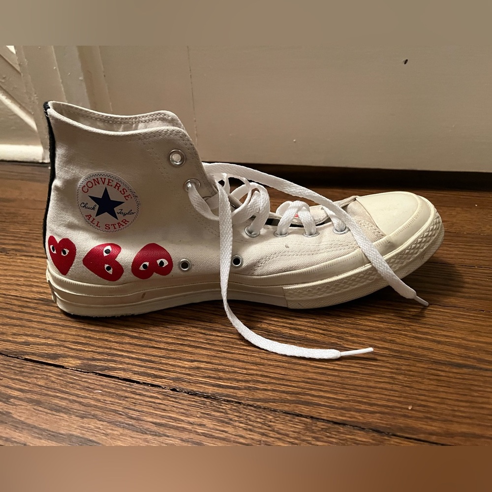 COMME DES GARÇONS PLAY Converse Multi Heart High Top Sneakers men’s 10